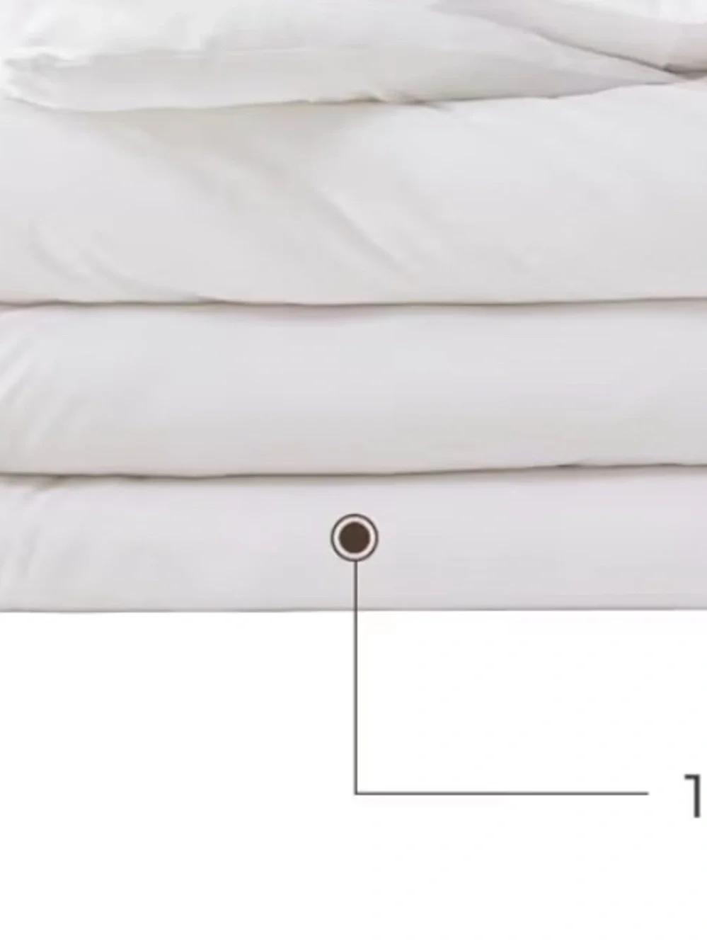 Breathable White Duvet Cover with Sage Accent